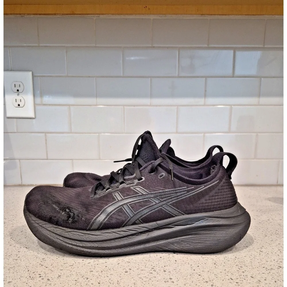 ASICS Running Shoes GEL-NIMBUS 27 1011B958.001 Black Graphite Grey Men's Sneaker